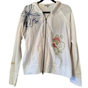 CAbi Embroidered Full Double Zip Hoodie Style Number 910
